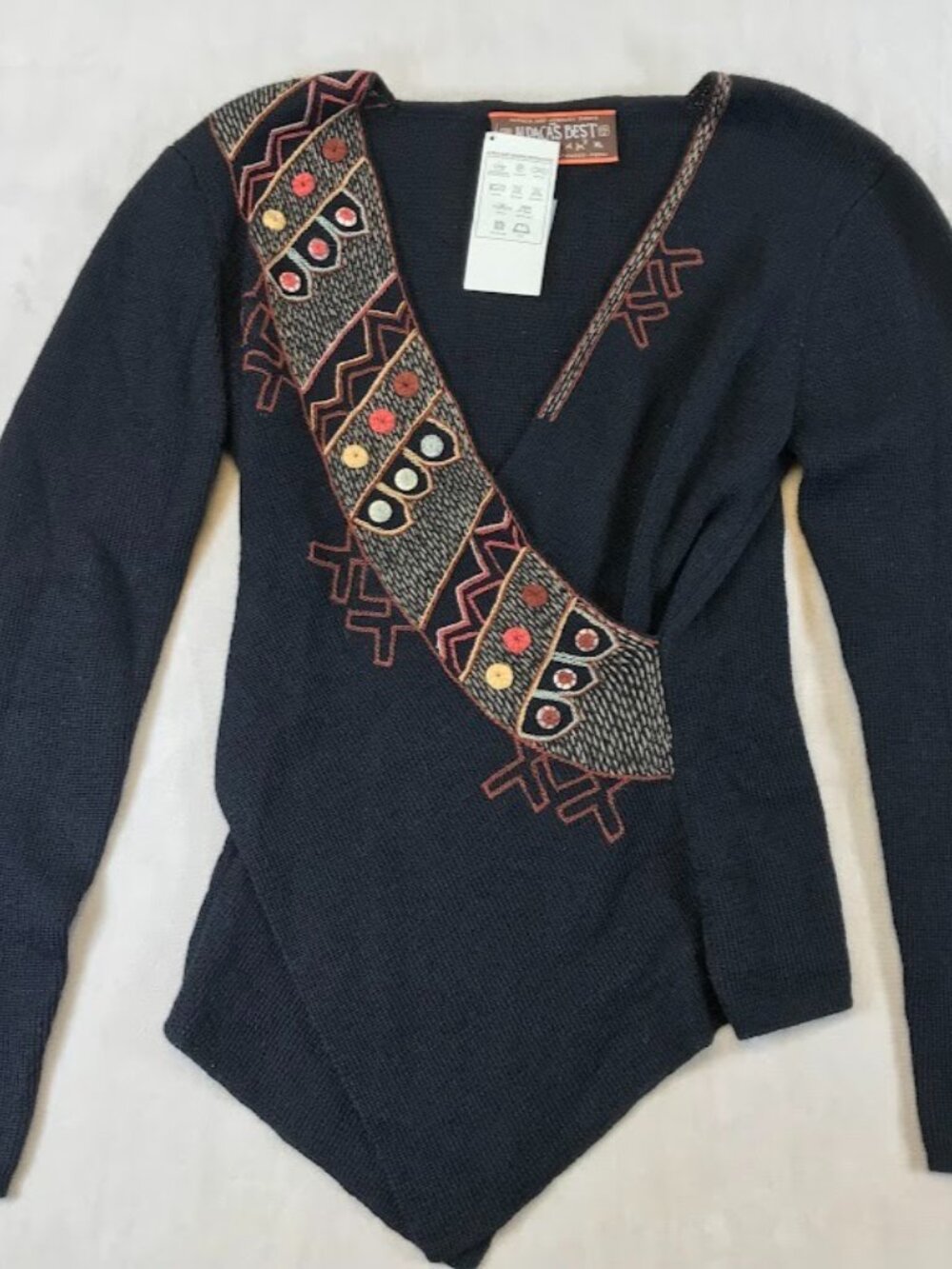 NWT Alpaca's Best Women's Alpaca Wool Polo Pullover Sweater XL